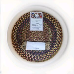 Capel American Legacy  Braided Rug Antique Multi Color Chair Pad,Accent Rug 4 Pc